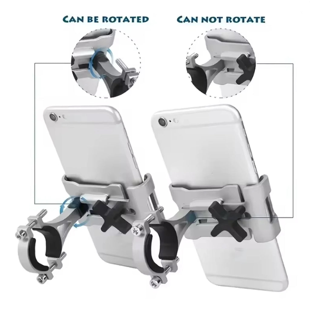 Metal Motorcycle Bike Phone Holder Aluminum Alloy Anti-slip Bracket GPS Clip Universal Bicycle Stand Support for All Smartphones