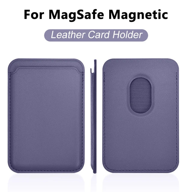 For Magsafe Leather Magnetic Wallet Case For iPhone 14 12 15 13 Pro Max Magnetic Card Bag Cover Samsung S23 S22 Ultra Accessory