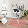 Foldable Baby High Chair 6 Months Plus, with Large Antislip Pad & ToyRack, Easy to Clean Feeding , E500