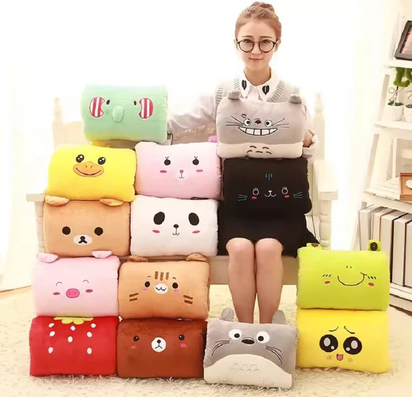 Lovely Gray Cat Kitten Panda Frog Strawberry Pig Cute Animal Soft Stuffed Plush Toy Hand Warm Girl Boy Birthday Christmas Gift