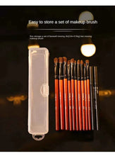 Laai beeld in Galery-kyker, Portable Makeup Brush Organizer Eyebrow Pencil Tableware Chopsticks Transparent With Cover Storage Box Kitchen Accessories