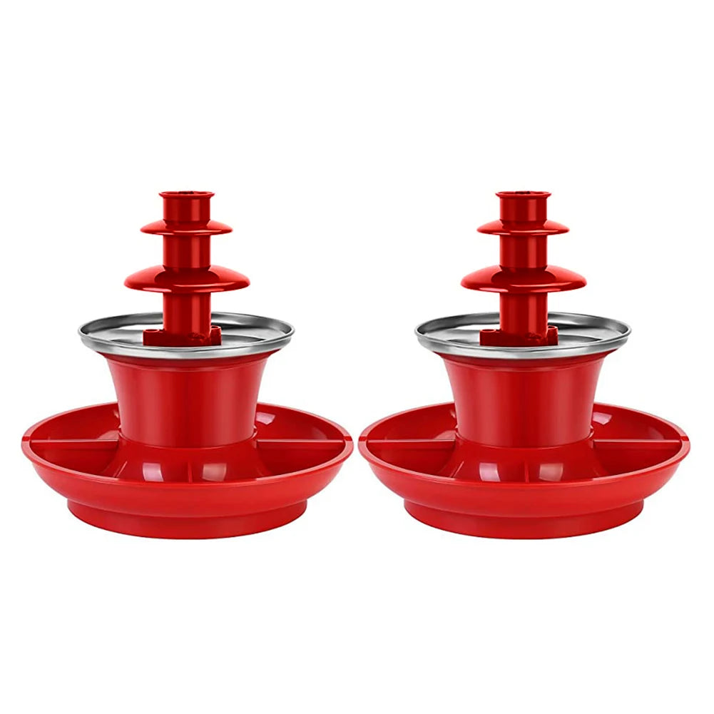 3 Layer Chocolate Waterfall Hotpot Machine DIY Handmade Electric Chocolate Fondue Fountain 35W for Weddings Birthday Parties