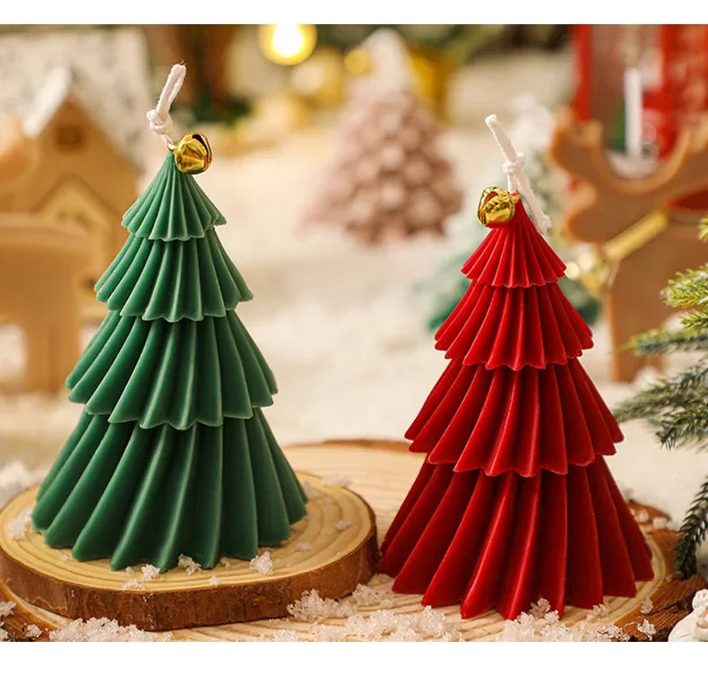 New Christmas Tree Shape Candle Aromatherapy Candle Xmas Scented Candles Handmade Candles Gift Home Decor vela navidad candele