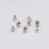 100pcs/lot Gold Post Nuts Silicon Stud Earring Back Blocked Ear Plugging For Earrings Stoppers Jewelry Making Accessories