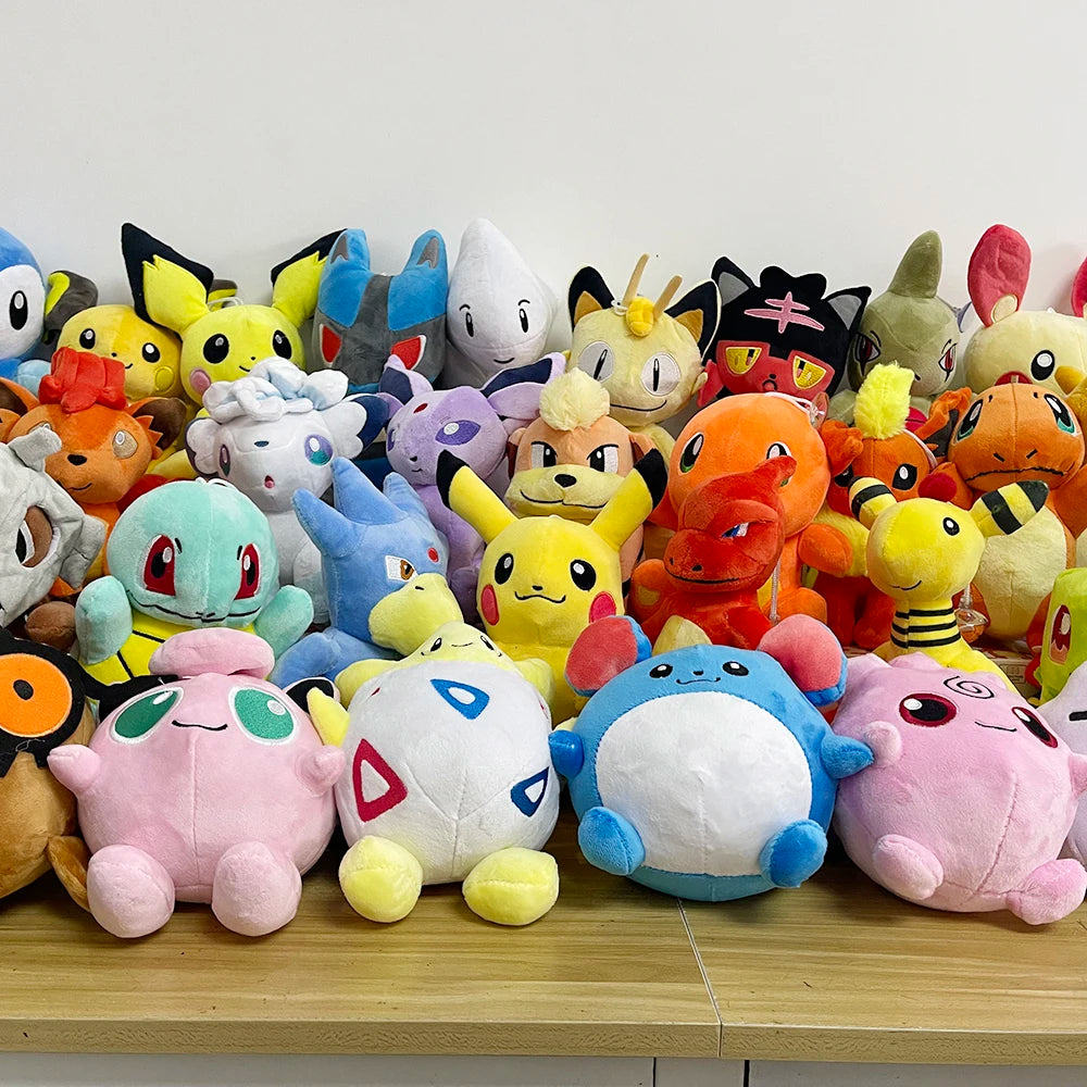 Pokemon Plush Toys Colorful Black Pikachu Aerodactyl Dragonite Charmeleon Lapras  Peluche Charizard Gengar Mewtwo Stuffed Doll