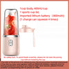 1PCS Juice Extractor Juice Cup Portable Rechargeable Small Juice Cup Home and Outdoor Multifunctional Juice Mixing 2Cups