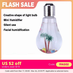Light Bulb Humidifier For Home Use Silent Small Bedroom Office Desk Student Dormitory Moisturizing And Creative Products