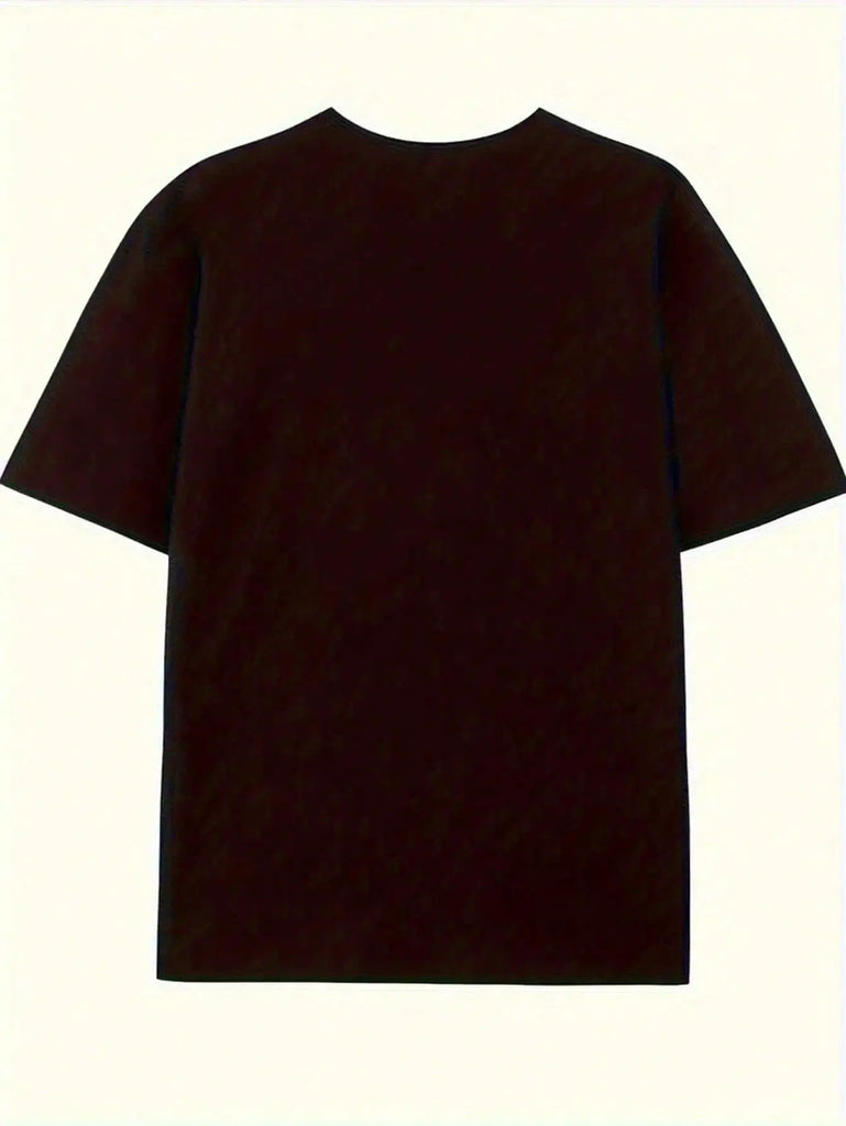 Men's Cotton T-Shirt With Hot Dog Printed, Casual Short Sleeve Round Neck Tee, Soft Comfortable Top