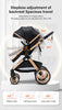 Luxury Baby Stroller 3 in 1 Newest Easy Folding Multifunctional Stroller Travel Portable Baby Carriage Safety Seat EU Standard