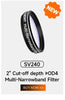 Svbony SV227 2/1.25inch Filter 5nmH-Alpha SII-CCD OIII-CCD Narrow Band for Astronomy Telescope Deep Space Planetary Photography