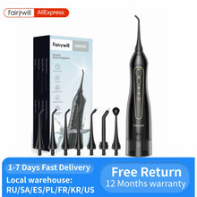تحميل الصورة إلى عارض المعرض، Fairywill Water Flossers for Teeth 300ML Oral Irrigator Rechargeable Portable Dental 3 Modes Water Tank Waterproof Teeth Cleaner