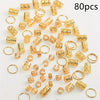 80pcs Dreadlock Hair Beads - Stylish Alloy Hair Accessories Loc Hair Jewelry for Braids for Girls and Women