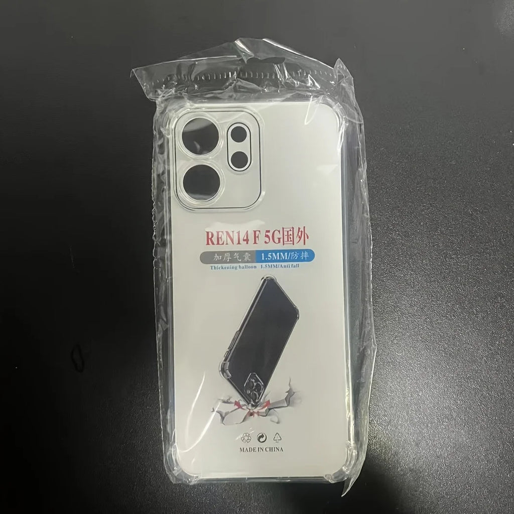 Transparent Phone Case For Oppo Reno 14 Pro Soft TPU Silicone For Oppo Reno14 F 14Pro 14F Back Cover Clear Case