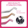 1PC Eyelash Tweezer Stainless Steel Anti-Static Eyelash Extensions tweezers Makeup Tools