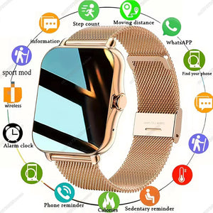 2025 Smart Watch 2.01 Inch HD Display Bluetooth Call Message Preview Sport Modes DIY Dial Weather Forecast Watches For Men Women
