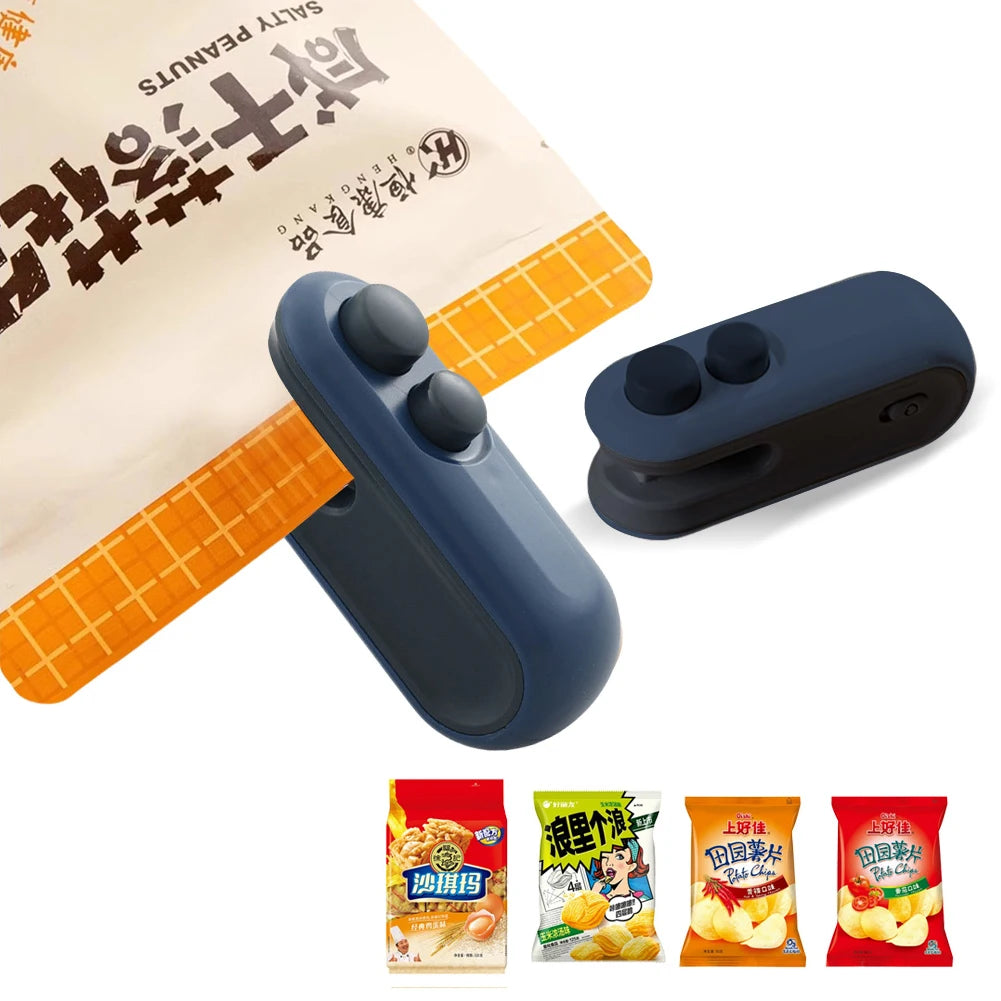 2 In 1 Sealer Cutter Mini Bag Sealer Handheld Heat Vacuum Sealer Handheld Bag Sealing Machine for Food Storage Snacks Freshness