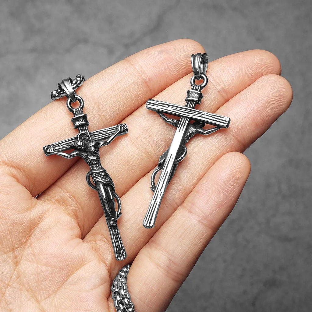 Retro Demon Satan Cross Stainless Steel Men Necklaces Pendant Chain Punk For Women Fashion Jewelry Gifts Wholesale Dropshiping