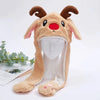 High Quality New Capybara Plush Hat Scarf Gloves 3-in-1 Elk Creative Cartoon Super Soft Warm Christmas Gift For Boys And Girls