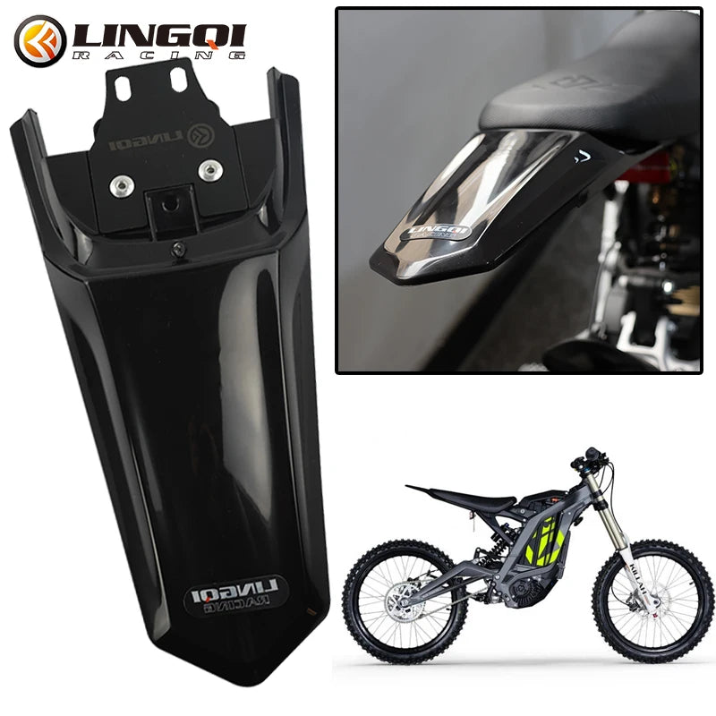 LINGQI RACING  Motorcycle Rear Wheel Fender Cover Mudguard Plastic Protection Guard For Light Bee  Electric Bike