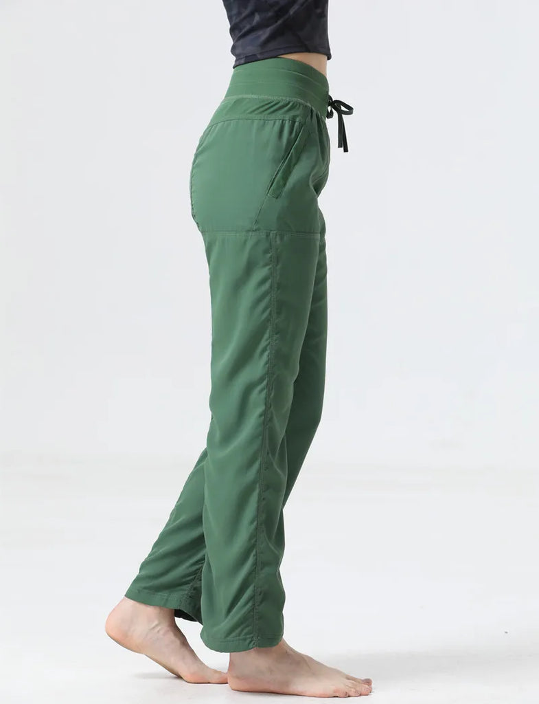 Women's New Folded Yoga Pants Super Soft Loose Micro Horn Fitness Commuter Leisure Sports cropped pants