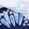 6 Grids/box Snowflake Sequins Set Nail Glitter Blue White Christmas Snow Glitter Sequins for Nail Art Decorations Christmas Gift
