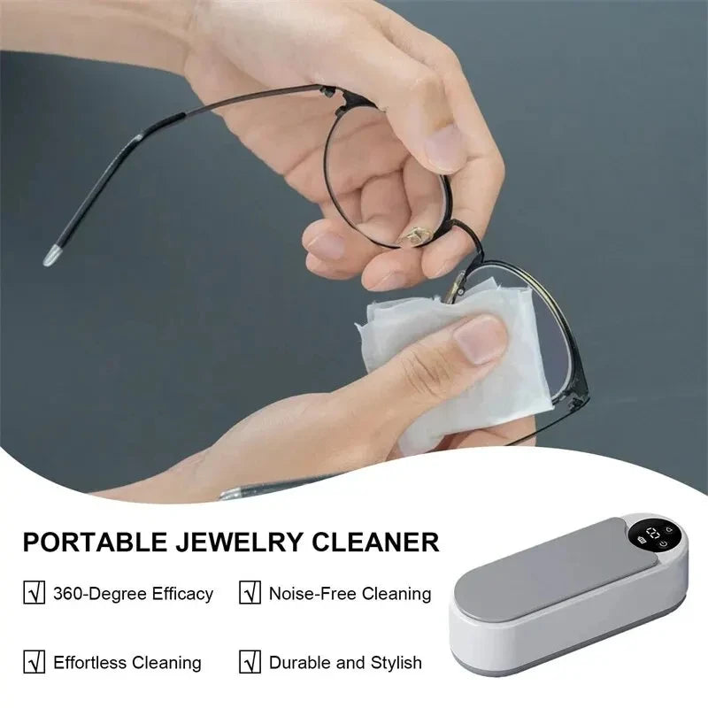 xiaomi MIJIA 450ml Clean Ultrasonic Cleaner Portable Household Cleaning Machine Jewelry Cleaner Machine Ring Glasse Makeup Brush - Mighty Dollars