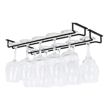 Laai beeld in Galery-kyker, Wine Glass Hanging Rack with Screws Wall Mount Wine Glass Holder Hanger Storage for Bar Kitchen