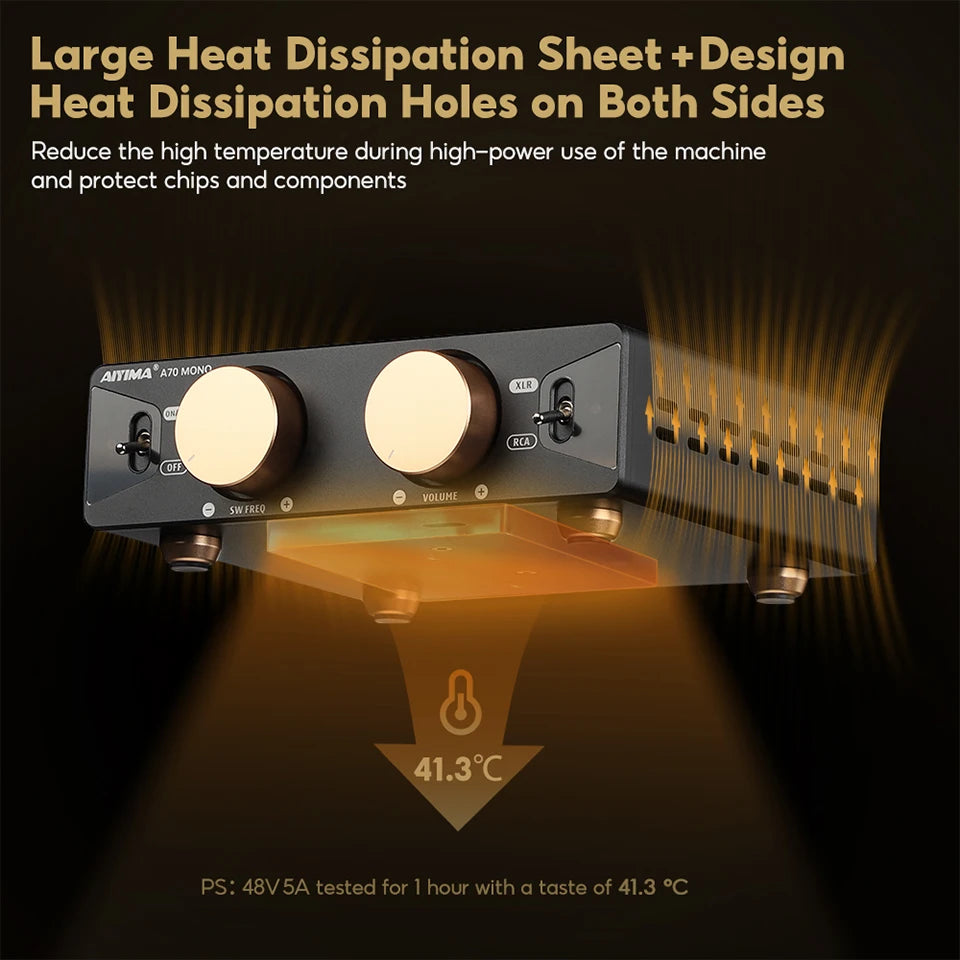 AIYIMA A70 Mono Amplifier Power 300W TPA3255 With PFFB Subwoofer For Home Sound Theater Trigger Input 1/2/3/4/5/6/7/8 Channel