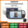 AWESAFE Wireless CarPlay for Apple Android 13 Auto Radio for FIAT 500 Abarth 2007 2008 2009-2015 Multimedia Screen Stereo GPS