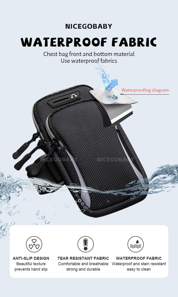 Phone Arm Bag with Headphone Jack Waterproof Breathable Sports Running Bag Gym Mobile Phone Holder