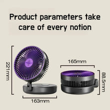 Load image into Gallery viewer, Foldable Desktop Fan Mini  Wall-Mounted Fan With Warm Night Light Rechargeable 4 Gears Adjustable Portable Air Circulation Fan - Mighty Dollars
