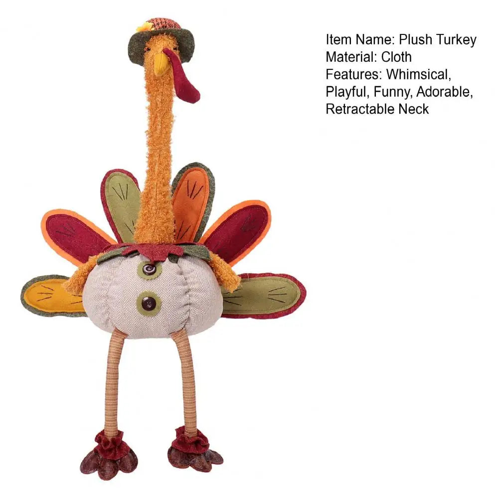 Thanksgiving Decor Turkey Plush Cute Stuffed Animal Fall Decorations For Home Holiday Party For Fall Autumn Harvest Home Table