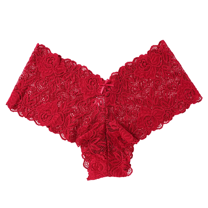 Ladies Lace Sexy Underpants Lingerie Women Lace Low-Rise Boyshort Panties Girls Floral Underwear Lingerie Breathable Panties