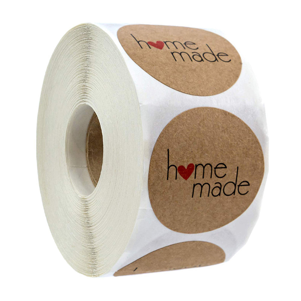 500pcs Vintage Kraft Paper Stickers Scrapbook Gift Stationery Label Stickers Handmade With Love Thank You For The Stickers