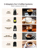 HiBREW Multiple Capsule Coffee Machine, Hot/Cold Dolce Gusto Milk Nespresso Capsule ESE Pod Ground Coffee Cafeteria 20Bar 5 in 1