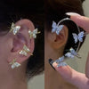 Korean Style Butterfly Ear Clips Without Piercing For Women Sparkling  Ear Cuff Clip Earrings Wedding Party Jewelry Gifts