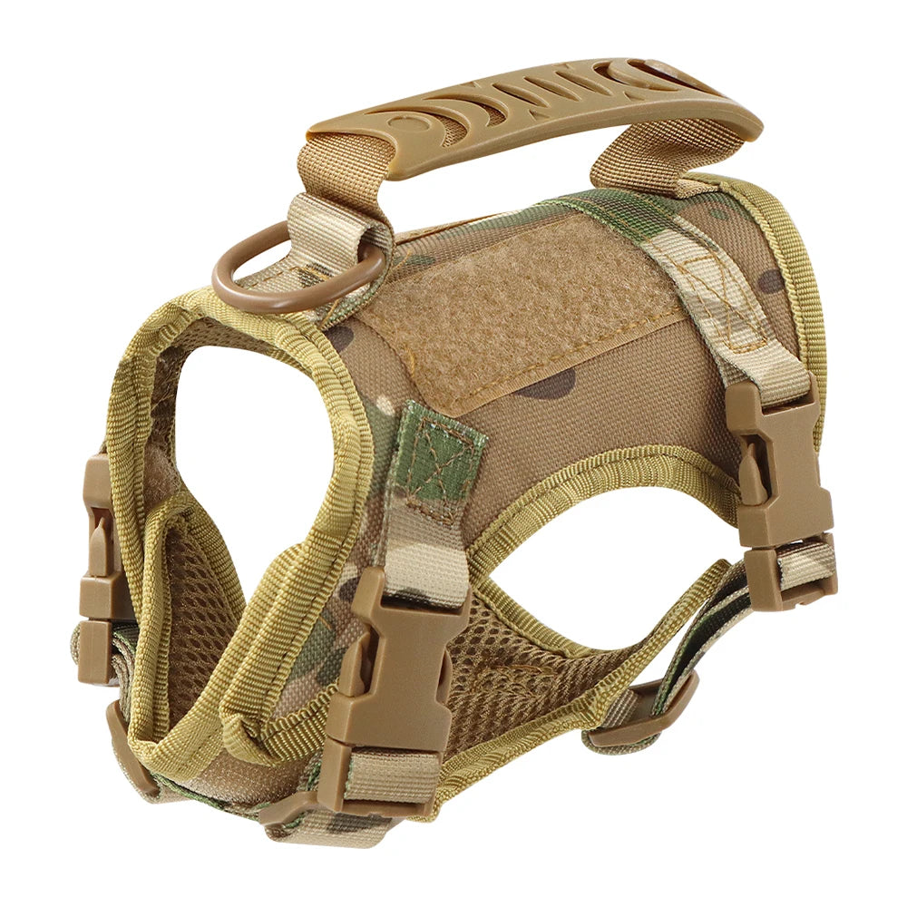 Tactical Cat Harness Adjustable Puppy Vest For Military Small Dogs Harnesses withControl Handle Walking Training Cat Accessories