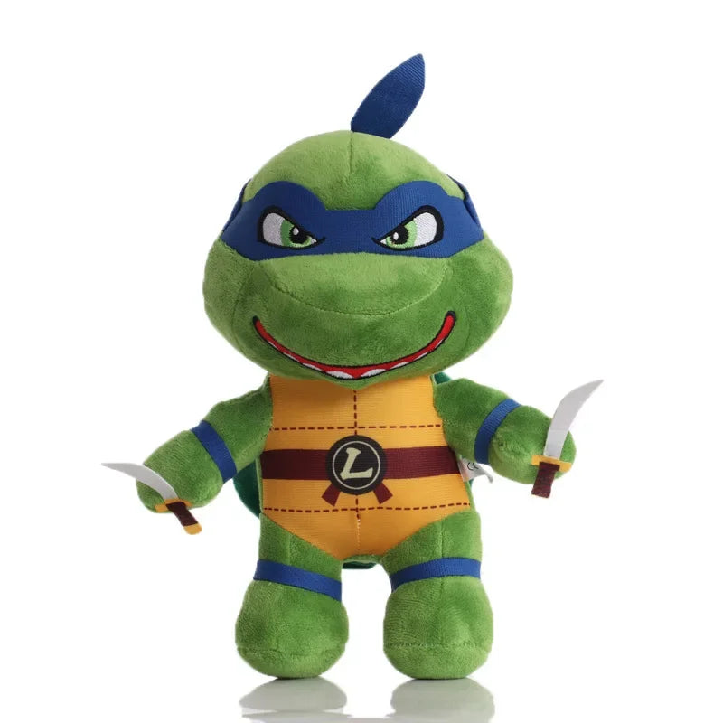25cm Ninja Turtles Plush Dolls Anime Game TMNT Leo Raph Mike Don Stuffed Animals Decoration Ornament Toys for Kids Birthday Gift