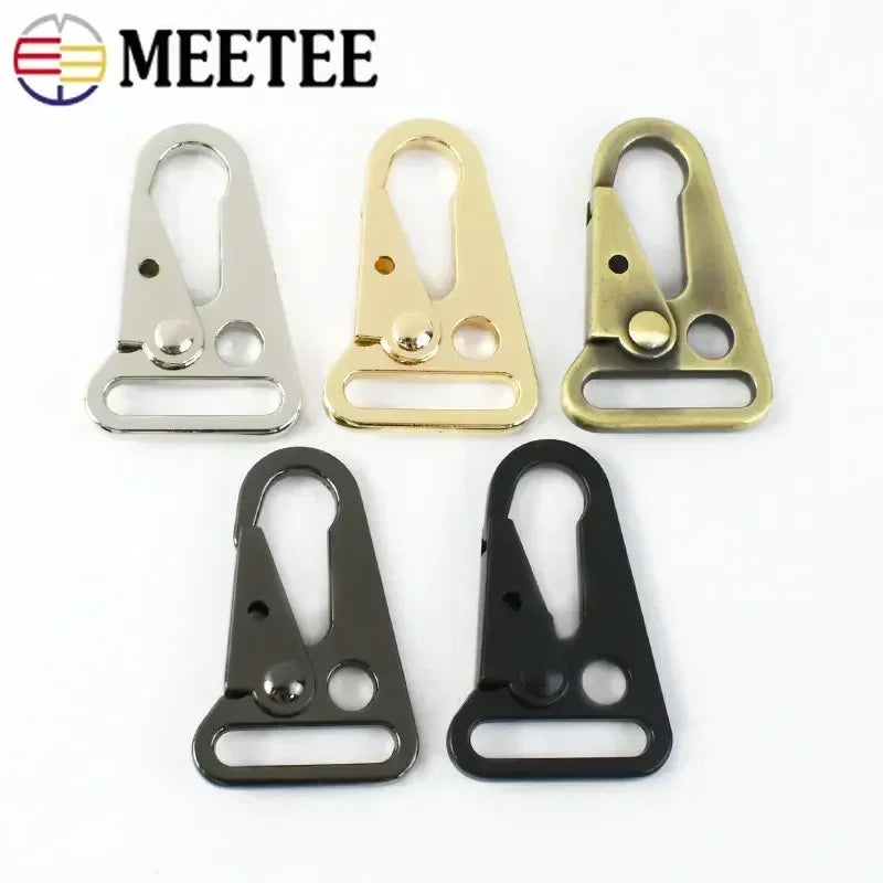 2/4/10Pcs Meetee 25/32/38mm Metal Buckles Bag Strap Snap Trigger Hook Dog Collar Clasp Carabiner Buckle DIY Hardware Accessories