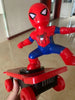 New The Avengers Spiderman Automatic Flip Rotation Skateboard Acousto-optic Car Electric Music Stunt Scooters Toy Christmas Gift
