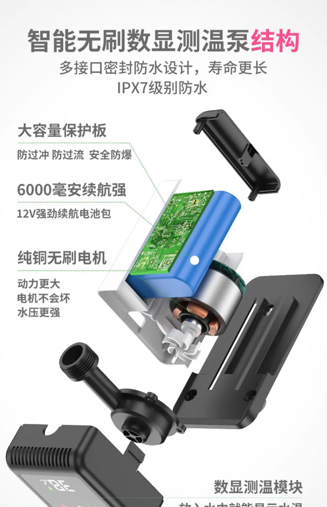 Outdoor portable simple electric shower self-priming