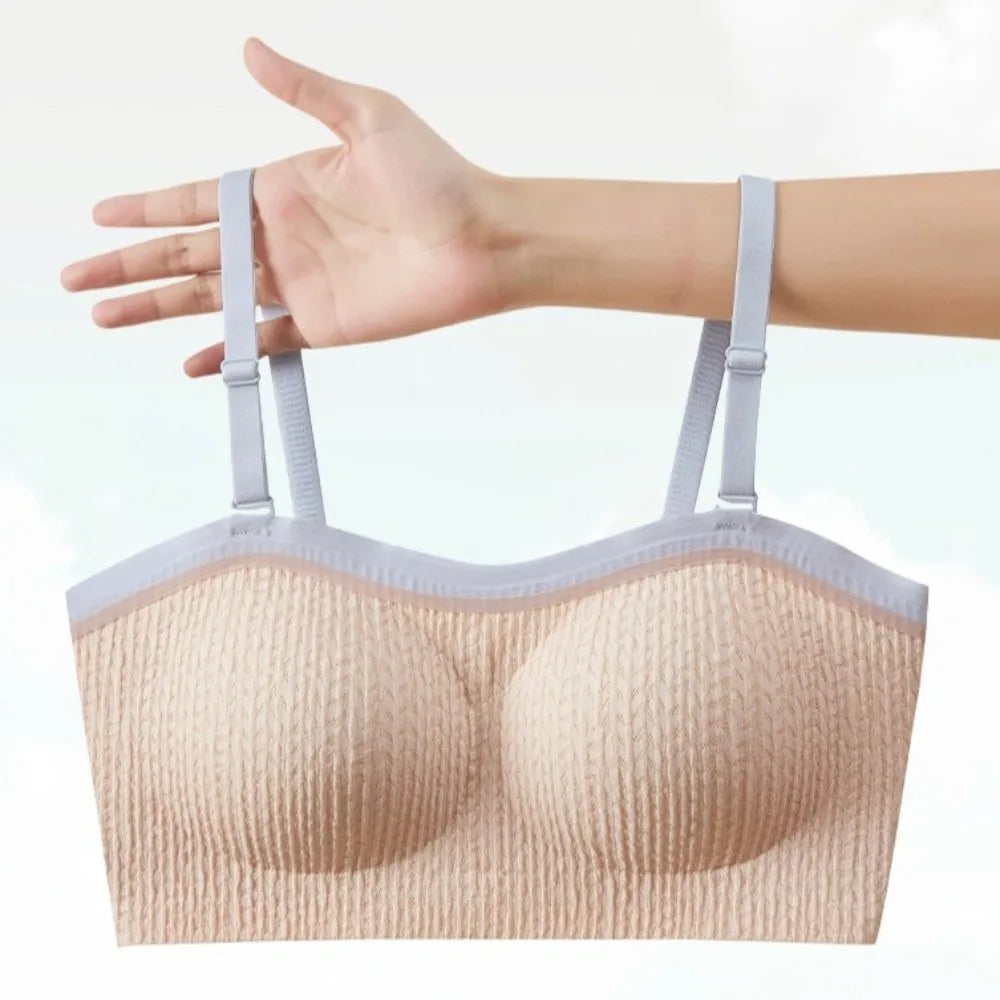 Lingerie Adjustable Wireless Bra Close-fitting Shockproof Brassiere for Women Elastic Traceless Anti-sagging Seamless Bras