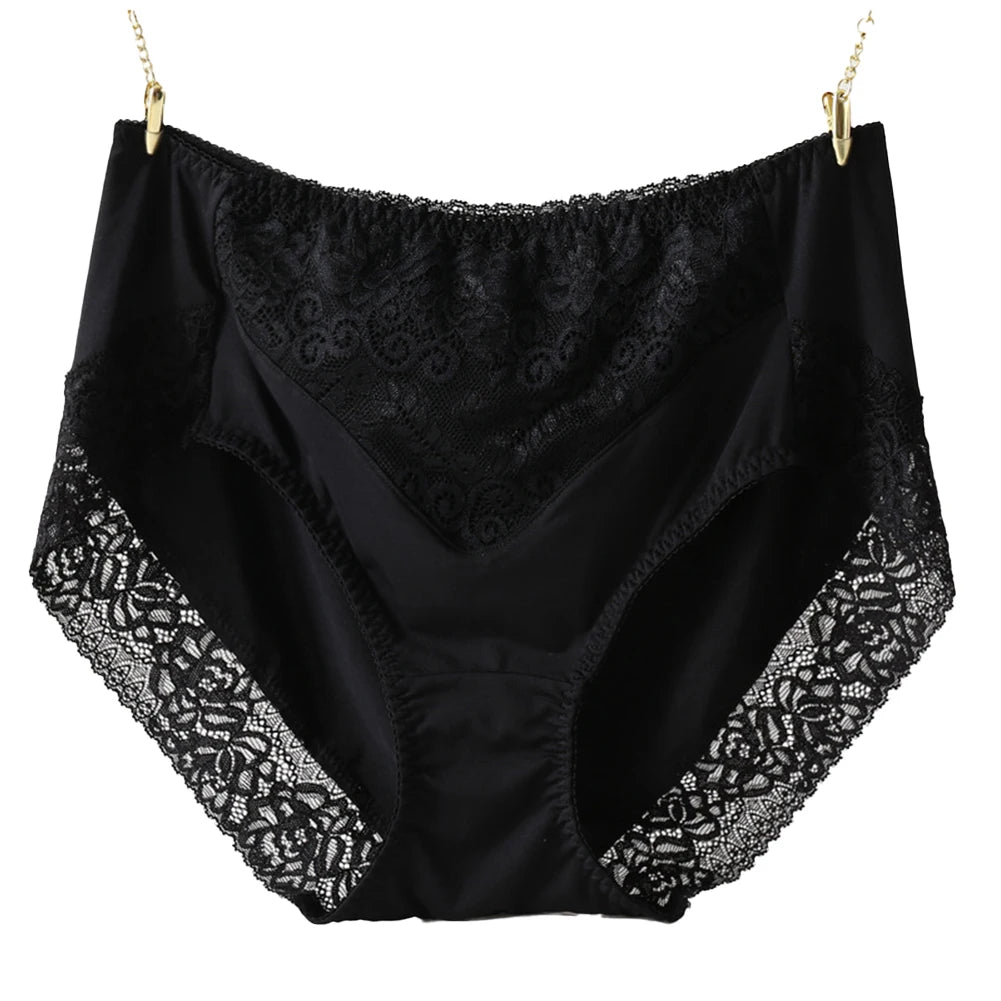 Oversized Women Sexy High Rise Panties Soft Daily Underpants Knickers Flower Briefs Underwear Breathable Traceless Ladies Briefs - Mighty Dollars