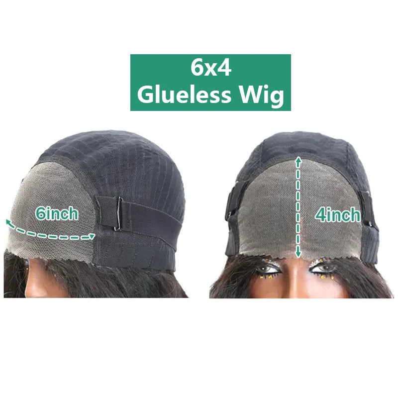 Deep Wave Glueless Wig Human Hair Ready To Wear And Go PrePlucked For Women Precut 6x4 Closure Curly Lace Front Wigs On Sale