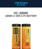 VariCore 18500 3.7V 2000mAh Rechargeable Li-ion Lithium Battery Cell Protected for Flashlight Toys RC Device High Capacity