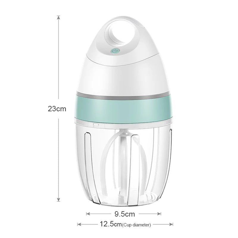 Household Automatic Whisk Electric Milk Frother Whipped Cream Mixer USB Rechargeable Food Blender Whisk Wireless Stand Mixer