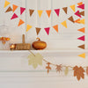 Autumn Leaves Maple Garlands Round Paper Thanksgiving Banner String Home Birthday Party Holiday DIY Wall Fireplace Hanging Decor