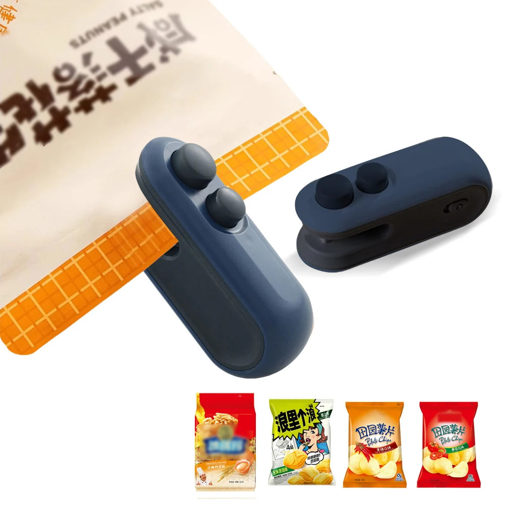 2 In 1 Sealer Cutter Mini Bag Sealer Handheld Heat Vacuum Sealer Handheld Bag Sealing Machine for Food Storage Snacks Freshness