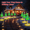 6/12 Pack Christmas Decorations Outside, Solar Christmas Pathway Lights Outdoor Candy Lights For Pathway Yard Garden Outside