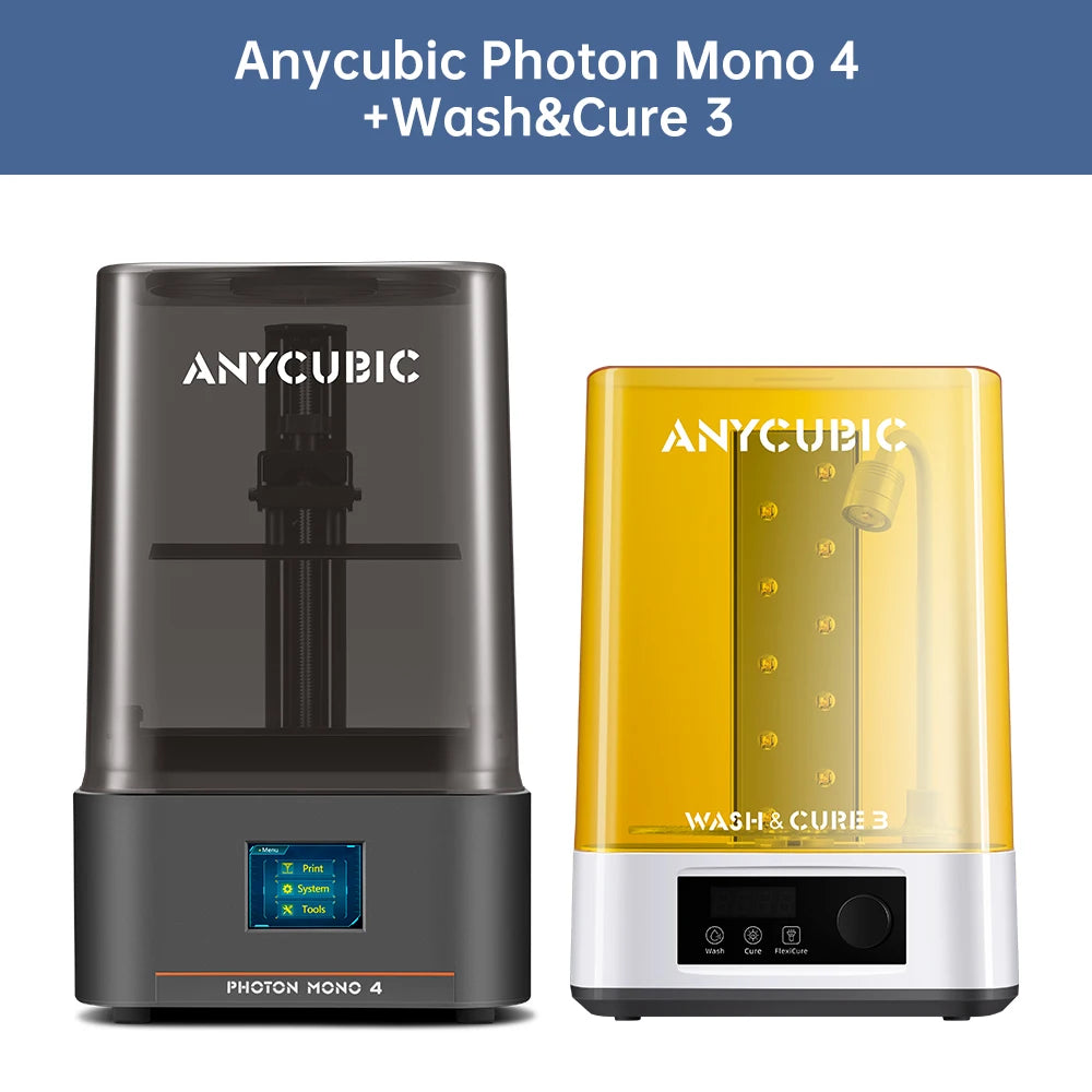 ANYCUBIC Photon Mono 4 AE Version LCD UV Resin 3D Printer with 7" 10K high-definition screen High-Speed 3D Printing 153×87×165mm